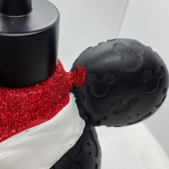 Disney Christmas Mickey Mouse Red Glitter Santa Hat Soap Dispenser - Picture 11 of 12